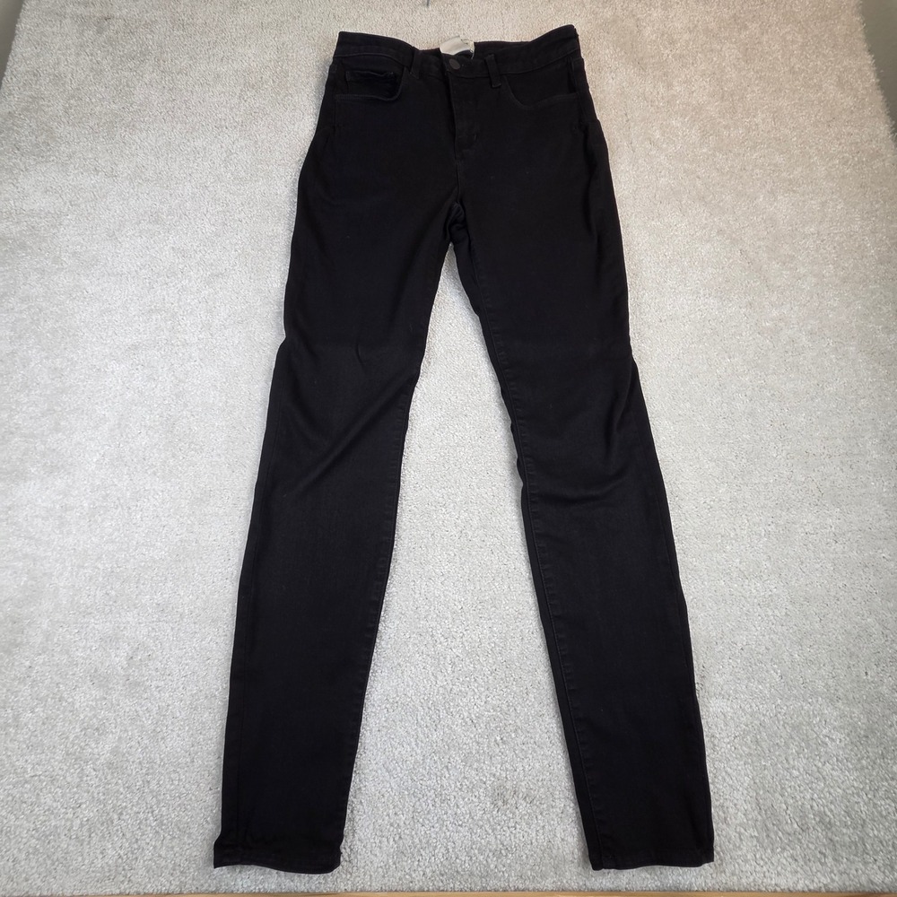 L'AGENCE Marguerite High Rise Skinny Jeans Womens 28 Noir Black USA - Picture 1 of 10